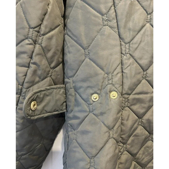 Eddie Bauer Women’s Olive Green “Capers”Quilted Lightweight Field Jacket  Medium - Picture 9 of 11